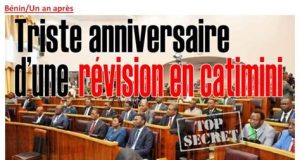 Bénin/Un an après:Triste anniversaire d’une révision en catimini